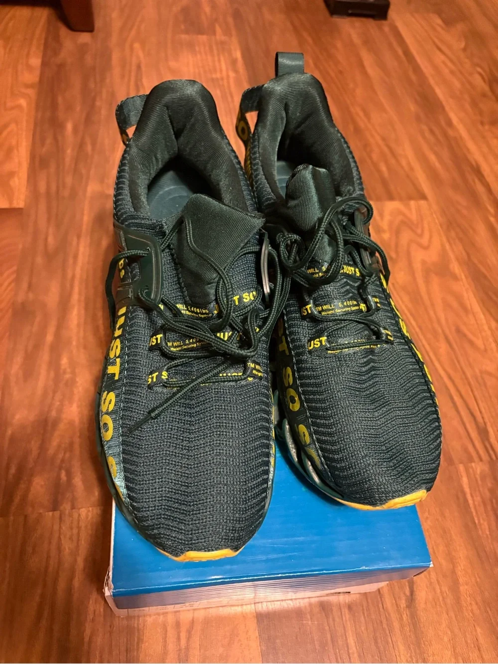 JUST SO Men's Performance Sneakers in Green and Yellow